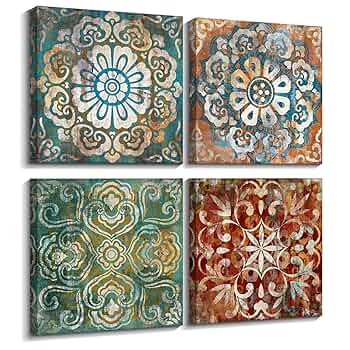 陶板 抽象ART vintage item Amazon.com: ARTZIO Framed Canvas Wall Art–Minimalist